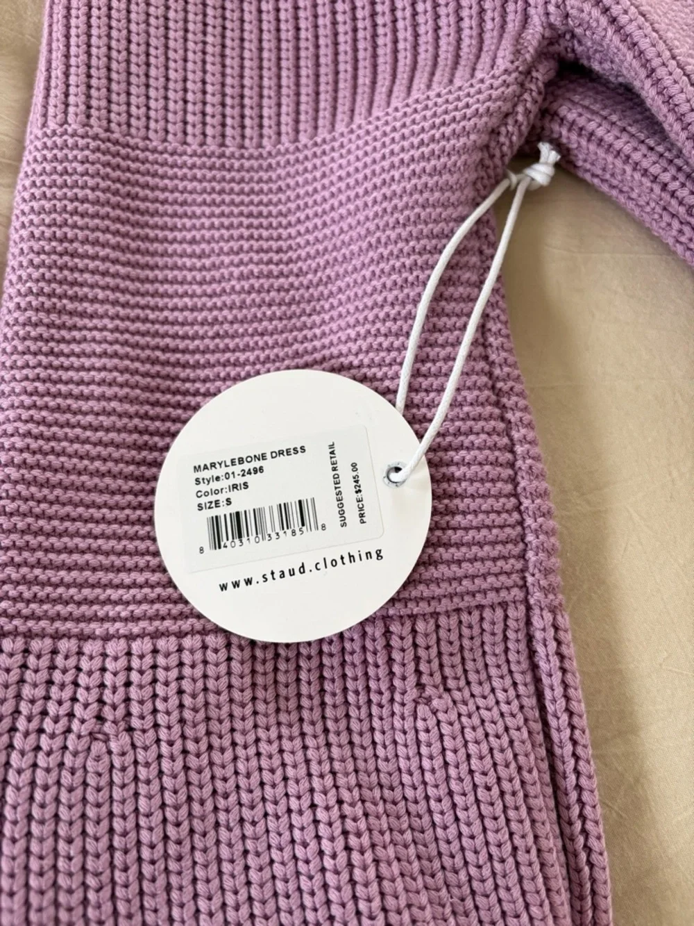 STAUD marylebone sweater dress in iris - Picture 3 of 3